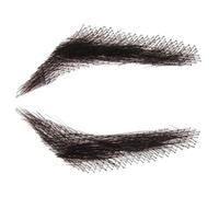 I falsi riutilizzabili - 1 paio di veri capelli in pizzo | Estensioni traspiranti alla ricerca naturale per il trucco delle vacanze, il teatro, il cos