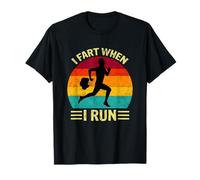 I Fart When I Run Funny Running Marathon Runner Triathlon Maglietta