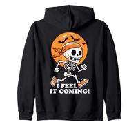 I Feel It's Coming Skeleton Runner Tema Halloween Felpa con Cappuccio
