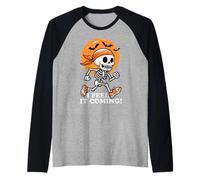 I Feel It's Coming Skeleton Runner Tema Halloween Maglia con Maniche Raglan