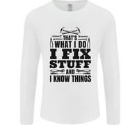 I Fermaglio Stuff Divertente Electrician Sparky Fai-da-Te Uomo Lungo T-Shirt