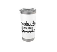I fine settimana sono il mio detto divertente preferito Party Time Venerdì Bicchiere termico in acciaio inox doppia parete