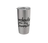 I fine settimana sono il mio detto divertente preferito Party Time Venerdì Bicchiere termico in acciaio inox doppia parete