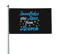 I Fiocchi Di Neve Sono Baci Dal Cielo Garden Flag Durevole Bandiere Di Benvenuto Con 2 Occhielli Bandiere Da Giardino Per Patio Interni Esterni 90X150Cm
