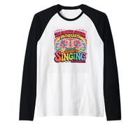 I Fiori Appaiono sulla Terra Stagione del Canto Maglia con Maniche Raglan