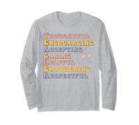 I Fiori del Giorno di apprezzamento dell'insegnante ispirano la positività #25L64 Maglia a Manica