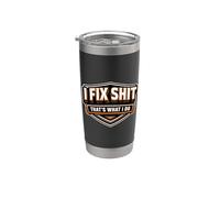 I Fix Shit That's What I Do Funny Repairman Handyman Riparazioni Bicchiere termico in acciaio inox doppia parete