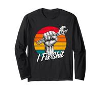 I Fix Shit Tuttofare Padre Fixer papà Regalo Chiave Strumenti Maglia a Manica