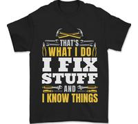 I' Fix Stuff Divertente Electrician Scintillante Meccanico T-Shirt 100%