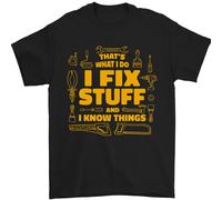 I Fix Stuff Divertente Falegname DIY Artigiano Uomo T-Shirt 100% Cotone