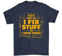 I Fix Stuff Divertente Falegname DIY Artigiano Uomo T-Shirt 100% Cotone