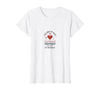 I Followed My Heart To The Beach Summer Love Citazione Maglietta, Donna, Bianco, S