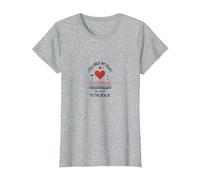 I Followed My Heart To The Beach Summer Love Citazione Maglietta, Donna, Grigio Melange, M