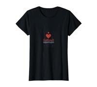I Followed My Heart To The Beach Summer Love Citazione Maglietta, Donna, Nero, S