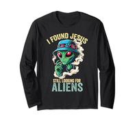 I Found Jesus Still Looking for Aliens Maglia a Manica
