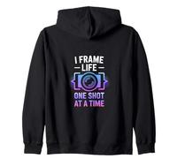 I Frame Life One Shot AT A Time Felpa con Cappuccio