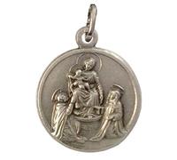 I G J MEDAGLIA DELLA MADONNA DI POMPEI (BEATA VERGINE DEL ROSARIO) - 100% MADE IN ITALY - LE MEDAGLIE DEI SANTI PATRONI