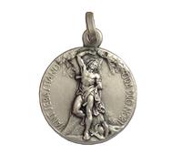 I G J Medaglietta San Sebastiano In Argento Massiccio 925-925 Sterling Silver Saint Sebastian Medal