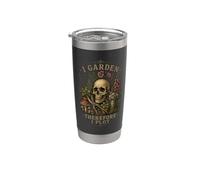 I Garden Pertanto I Plot | Teschio botanico vintage Bicchiere termico in acciaio inox doppia parete