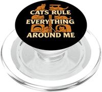 I gatti governano tutto intorno a me amante dei gatti PopSockets PopGrip per MagSafe