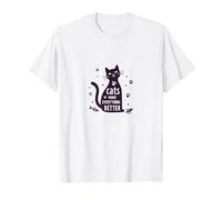 I Gatti Rendono Tutto Migliore Amante degli Animali stravaganti Maglietta, Uomo, Bianco, 4XL