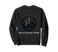 I gatti sono i miei migliori amici animali sacri mandala spirituale animale arte gatto consapevolezza meditazione guarigione mandala Felpa