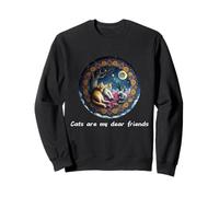 I gatti sono i miei migliori amici animali sacri mandala spirituale animale arte gatto consapevolezza meditazione guarigione mandala Felpa