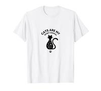 I Gatti Sono Il Mio Spirito Animale Magico Amante felino, Gatto Maglietta, Uomo, Bianco, 5XL