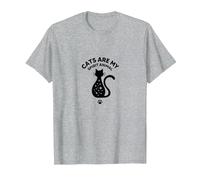 I Gatti Sono Il Mio Spirito Animale Magico Amante felino, Gatto Maglietta, Uomo, Grigio Melange, 4XL