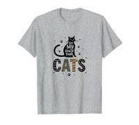 I Gatti Sono Il Mio Tipo di Persone - Amante felino Maglietta, Uomo, Grigio Melange, L