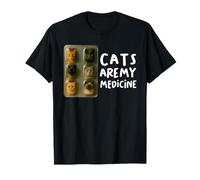 I gatti sono la mia medicina divertente ironico gatto salute mentale citazione Maglietta