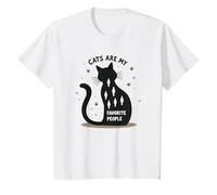 I Gatti Sono Le Mie Persone preferite - Amante felino Maglietta, Bambini, Bianco, 10 Anni