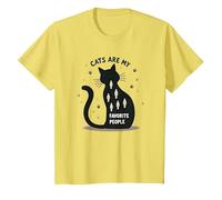 I Gatti Sono Le Mie Persone preferite - Amante felino Maglietta, Bambini, Limone, 6 Anni