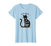 I Gatti Sono Le Mie Persone preferite - Amante felino Maglietta, Donna, Celeste, S