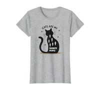 I Gatti Sono Le Mie Persone preferite - Amante felino Maglietta, Donna, Grigio Melange, L