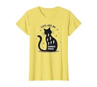 I Gatti Sono Le Mie Persone preferite - Amante felino Maglietta, Donna, Limone, XS