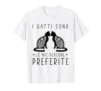 I Gatti Sono Le Mie Persone Preferite Gatto Divertente Fiore Maglietta