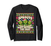 I germogli Sono entrati nella Chat Brutto Natale Maglia a Manica