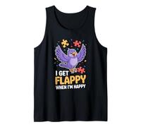 I Get Flappy When I'm Happy Cute Autism Awareness Bird Canotta