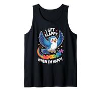 I Get Flappy When I'm Happy Cute Autism Awareness Bird Canotta