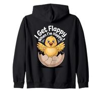 I Get Flappy When I'm Happy Cute Autism Awareness Bird Felpa con Cappuccio