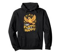 I Get Flappy When I'm Happy Cute Autism Awareness Bird Felpa con Cappuccio