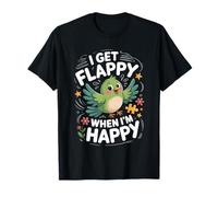 I Get Flappy When I'm Happy Cute Autism Awareness Bird Maglietta