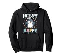 I Get Flappy When I'm Happy Pinguino Felpa con Cappuccio