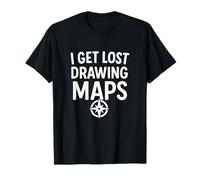 I Get Lost Disegno Mappe Geografia Divertente Citazioni Nerd Maglietta