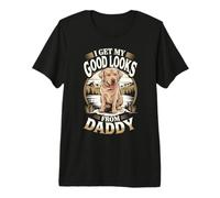 I Get My Good Look da Daddy Labrador Retriever Dog Lover Maglietta Premium