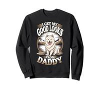 I Get My Good Looks from Daddy Samoied Puppy Dog Lover Felpa