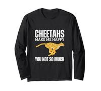 I ghepardi Mi Rendono Felice Tu Non Sei Tanto Divertente Cheetah Maglia a Manica