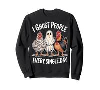 I Ghost People Every Single Day Funny Halloween Polli Felpa