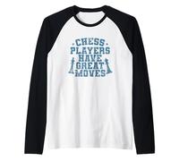 I Giocatori di Scacchi Hanno Grandi mosse a Scacchi Maglia con Maniche Raglan